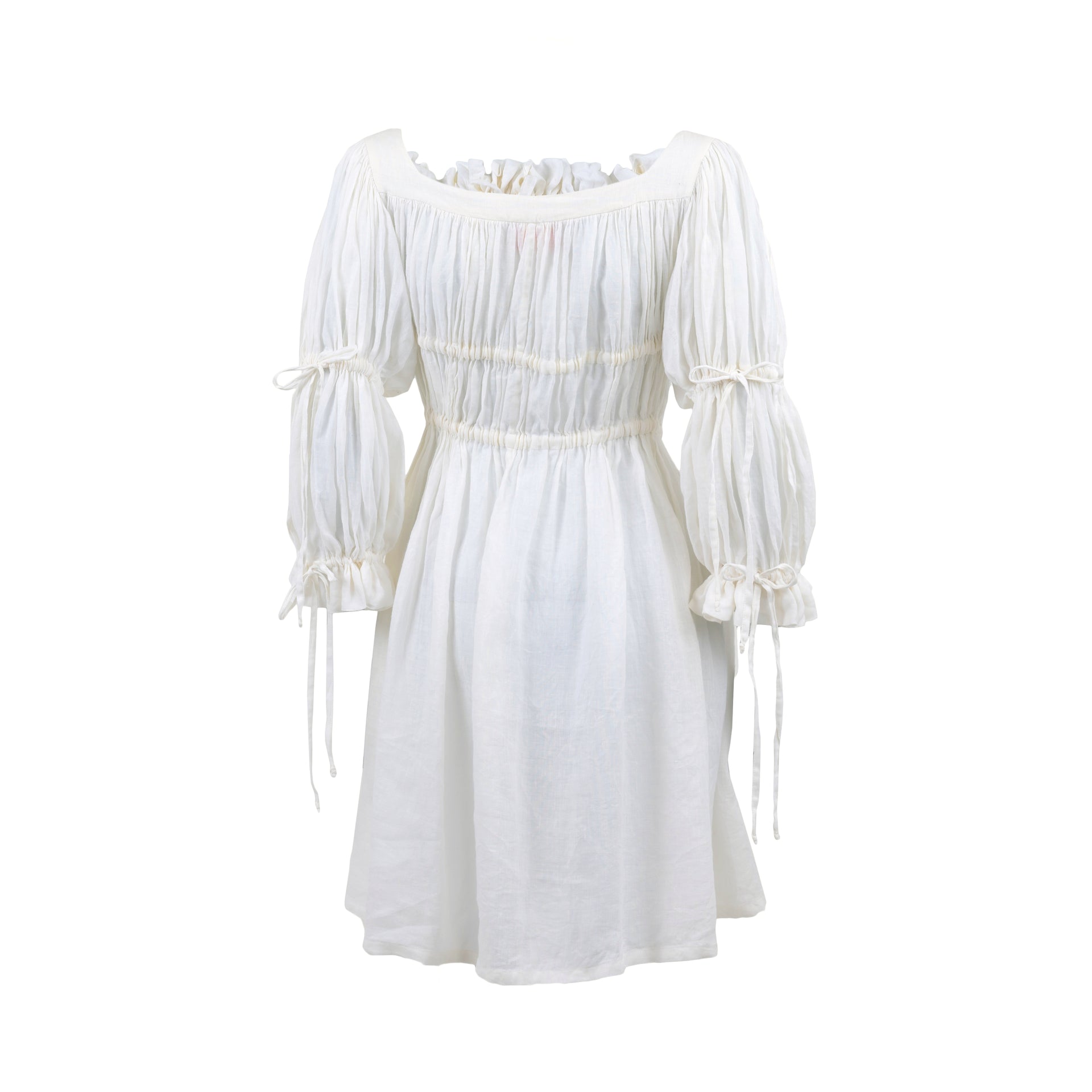 Vivienne Westwood Milan Circa 1991 White Ruche Dress