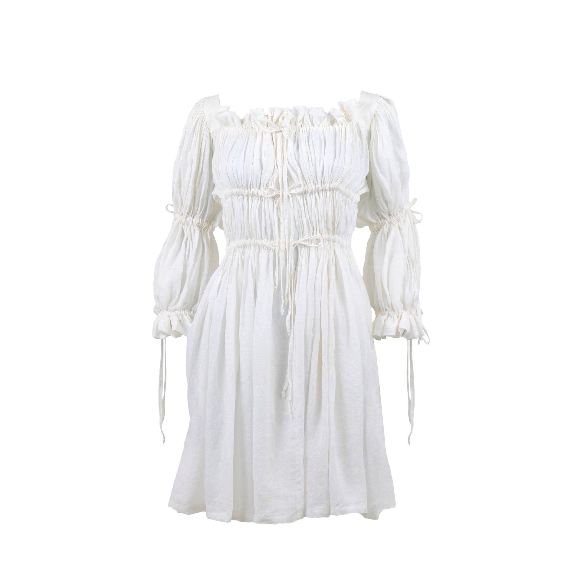 Vivienne Westwood Milan Circa 1991 White Ruche Dress